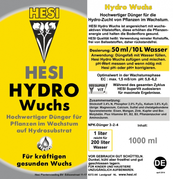 Hesi Hydro Wuchs 1l